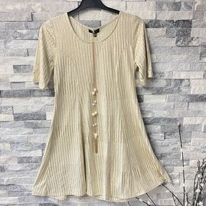 New Espresso gold metallic dress  size M